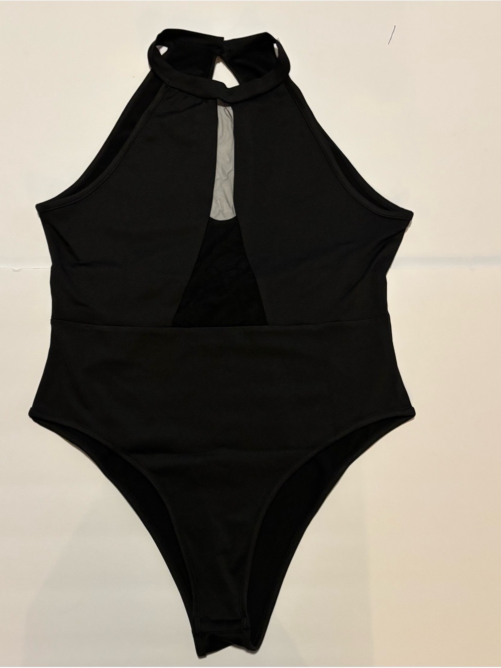 Black High-Neck One-Piece Suit. NWT!